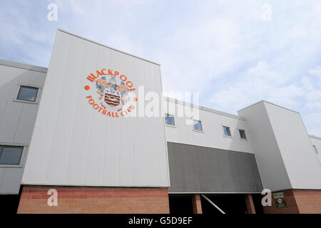 Soccer - Capital One Cup - First Round - Blackpool v Morecambe - Bloomfield Road. General view of Bloomfield Road, home of Blackpool Stock Photo