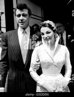 Maxwell Reed & Joan Collins wedding Stock Photo