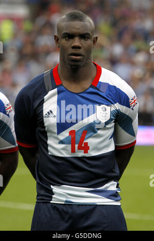 London Olympic Games - Pre-Games competitions - Thurs. Great Britain's Micah Richards Stock Photo