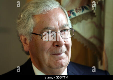 Governor of Bank of England Sir Mervyn King during a visit to Soho House, Birmingham, the residence industrialist Matthew Boulton to officially mark the site's reopening following a recent refurbishment. Stock Photo