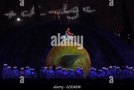 London Paralympic Games - Day 0. Performers during the Opening Ceremony for the London Paralympic Games 2012 at the Olympic Stadium, London. Stock Photo