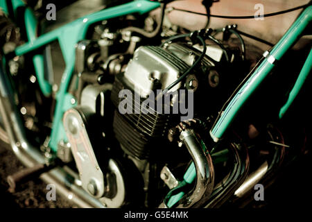 Vintage period correct Chopper Motorcycle Stock Photo