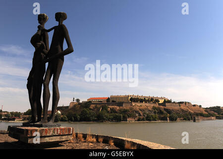 Travel stock - Novi Sad - Serbia. General view of the Petrovaradin Fortress in Novi Sad from across the Danube Stock Photo