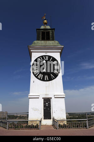 Travel stock - Novi Sad - Serbia. General view of the 'Reversed clock' at the Petrovaradin Fortress in Novi Sad Stock Photo