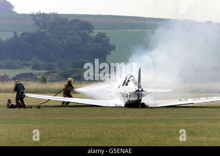 Cambridgeshire air crash Stock Photo