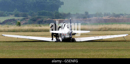 Cambridge Plane Crash Stock Photo