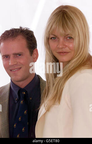 Jemma Kidd, sister of supermodel Jodie Kidd, and Ian Hanson arrive at Cowdrey Park for the Veuve Clicquot Gold Cup polo competition final in Midhurst, West Sussex. Stock Photo