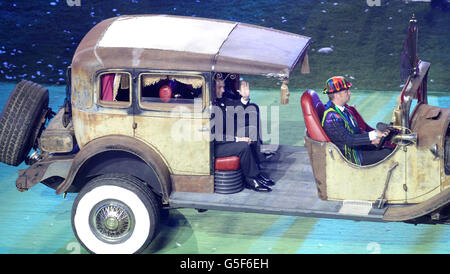 London Paralympic Games - Day 11. Prince Edward, Earl of Wessex arrives during the Paralympic Games closing Ceremony at the Olympic Stadium, London. Stock Photo