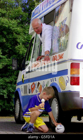 The danger of children near ice cream vans has been raised in an initiative to fit ice cream vans with infra red beams to protect children. The hi-tech sensors will warn the van driver if a child is near the front or back of the vehicle before he pulls away. * Vans will also be fitted large wide-angled wing mirrors to give greater visibility down the sides of the vehicle. The technology is backed by Knowsley Council on Merseyside, which has fitted the new gadgets to each of the 24 licensed ice cream vans in the district. Stock Photo