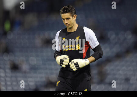 Soccer - Capital One Cup - Third Round - West Bromwich Albion v Liverpool. Brad Jones, Liverpool Goalkeeper Stock Photo