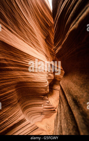 I had an absolutely stunning time in Antelope Canyon, Arizona. It was so incredible discovering this slot canyon Stock Photo