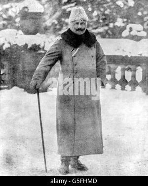 Kaiser Wilhelm II of Germany in an Astrakhan cap. Stock Photo