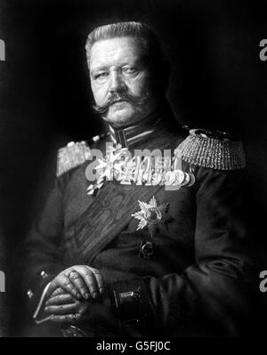 World War One - General von Hindenburg Stock Photo
