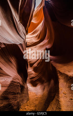 I had an absolutely stunning time in Antelope Canyon, Arizona. It was so incredible discovering this slot canyon Stock Photo