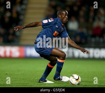 Soccer - npower Football League Championship - Hull City v Blackpool - KC Stadium. Isaiah Osbourne, Blackpool Stock Photo