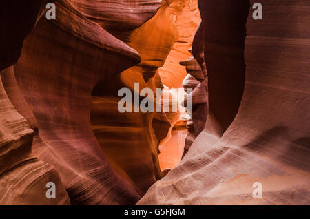 I had an absolutely stunning time in Antelope Canyon, Arizona. It was so incredible discovering this slot canyon Stock Photo