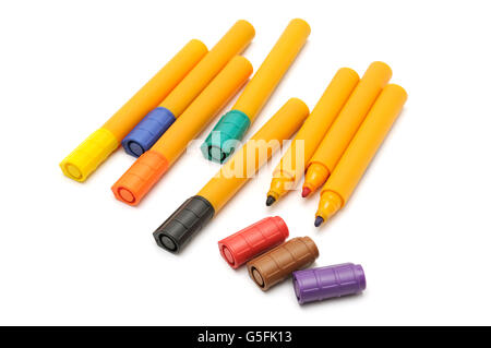 markers isolated on a white background Stock Photo