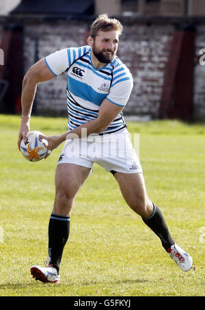 Glasgow Warriors' John Barclay during the team run at Scotstoun Stadium ...