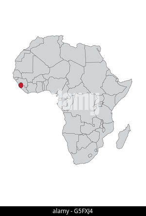 Sierra Leone map Stock Photo - Alamy