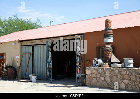 Solitaire Station Workshop  in Namibia Stock Photo