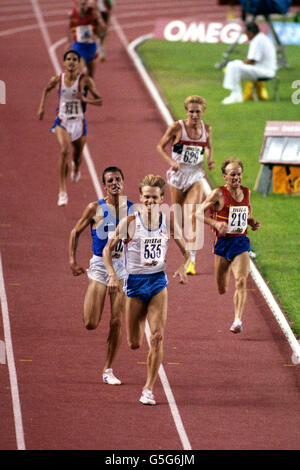 Athletics - 1990 European Athletics Championships - Men's 10,000 metres - Split. 535 ARE NAKKIM [NORWAY], 371 RICHARD NERURKAR [GB]. Stock Photo