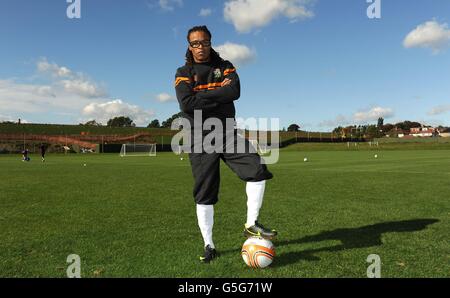 Soccer - Edgar Davids Press Conference - The Hive. New Barnet joint head coach and player Edgar Davids during the press conference at The Hive Training Ground, London. Stock Photo