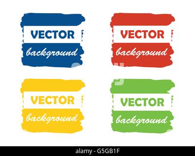 Colorful paint stains, for your text, set isolated illustration background vector Stock Vector