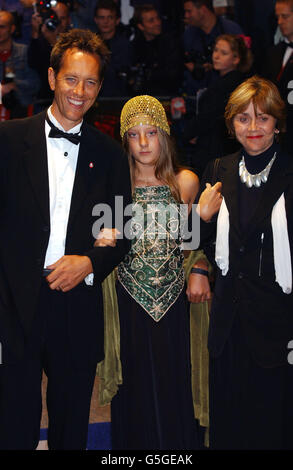 British actor Richard E Grant, with his daughter Olivia, arriving at the Moulin Rouge premiere at the Odeon cinema in Leicester Square, in London. Stock Photo