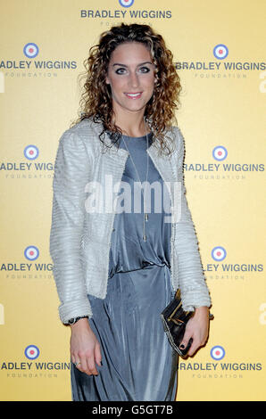 Amy Williams attends The Yellow Ball, the inaugural Bradley Wiggins Foundation event at the Roundhouse, London. Stock Photo