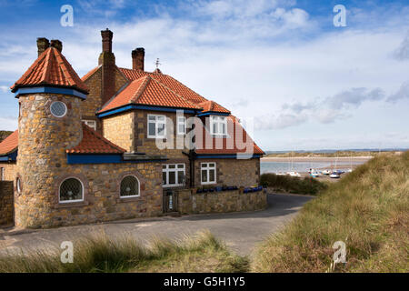 UK, England Northumberland, Beadnell, attractive house beside the harbour and beach Stock Photo