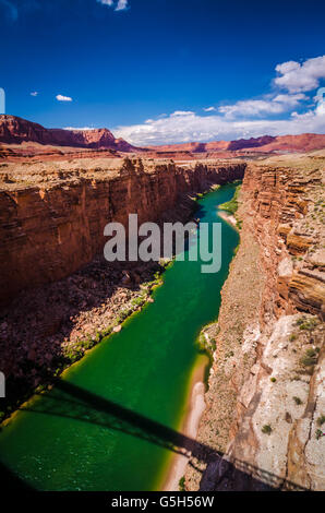 Marble Canyon - Fantastic bridge over the Colorado River in Arizona One of only seven land crossings of the Colorado for 750mi! Stock Photo