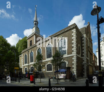 St James's PIccadilly, church in London by Christopher Wren. Stock Photo