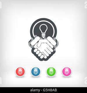 Agree new idea icon Stock Vector