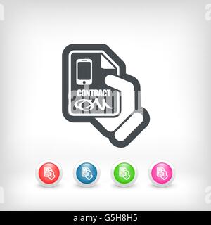 Smartphone contract icon Stock Vector