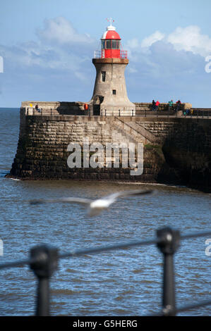 South Shields Lighthouse, River Tyne, South Pier Stock Photo