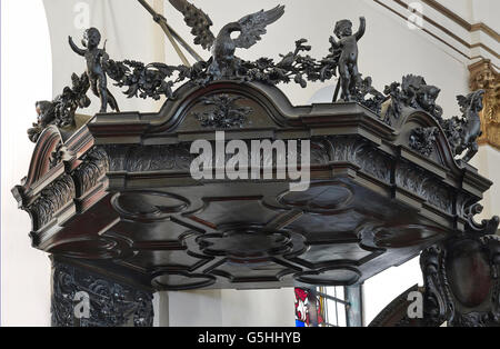 St Margaret Lothbury, church in the City of London. Tester Stock Photo