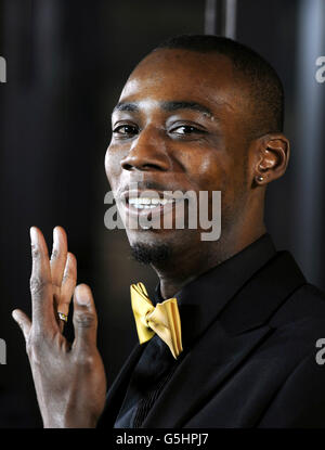 Phillips Idowu attends The Yellow Ball, the inaugural Bradley Wiggins Foundation event at the Roundhouse, London Stock Photo