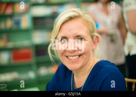 Lucy Hawking, FRSA , English journalist and novelist. The daughter of theoretical physicist Stephen Hawking and writer Jane Wilde Hawking,   Author of 'George and the Blue Moon'.  The Hay Festival of Literature and the Arts, Hay on Wye, Powys, Wales UK, June 03 2016 Stock Photo