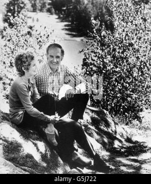 Senator George McGovern with his wife Eleanor. Stock Photo