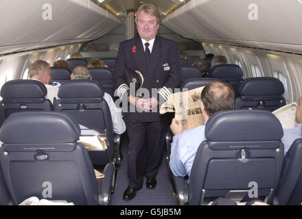 Concorde captain Mike Bannister after A British Airways Concorde landed ...