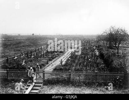 A German cemetery at Herbecourt in France. Stock Photo