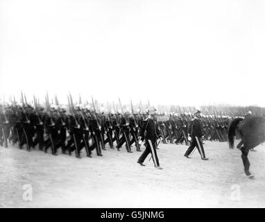 World War One - French Army Review Stock Photo