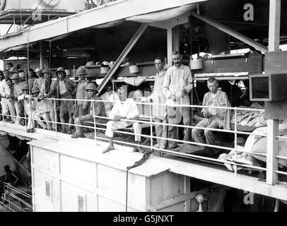 World War One - Red Cross Ship - Basra Stock Photo