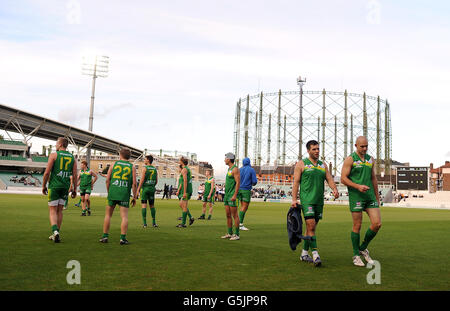 Australian Rules Football - AFL European Challenge Cup - Port Adelaide v Western Bulldogs - The KIA Oval Stock Photo