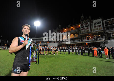 Australian Rules Football - AFL European Challenge Cup - Port Adelaide v Western Bulldogs - The KIA Oval Stock Photo