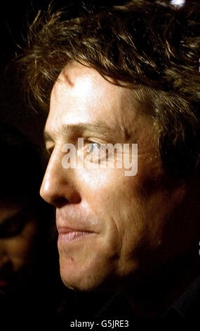 Actor Hugh Grant arriving at the Oscar Moore Foundation Annual Film Quiz, at Sound in London, where the Oscar Moore Screenwriting Prize will be presented, this year's genre is Thriller. omsa Stock Photo