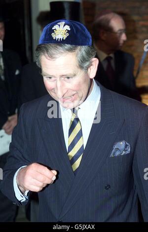 The Prince of Wales, who attended the Bevis Marks Synagogue in London ...