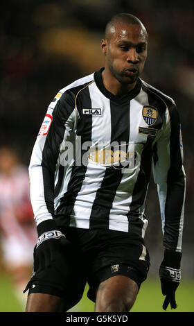Soccer - Johnstone's Paint Trophy - Northern Section - Second Round - Notts County v Sheffield United - Meadow Lane. Yoann Arquin, Notts County Stock Photo