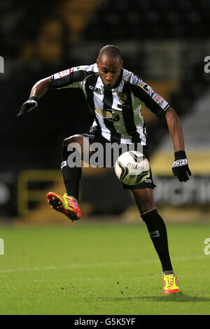 Soccer - Johnstone's Paint Trophy - Northern Section - Second Round - Notts County v Sheffield United - Meadow Lane. Yoann Arquin, Notts County Stock Photo