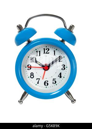 Blue alarm clock Stock Photo